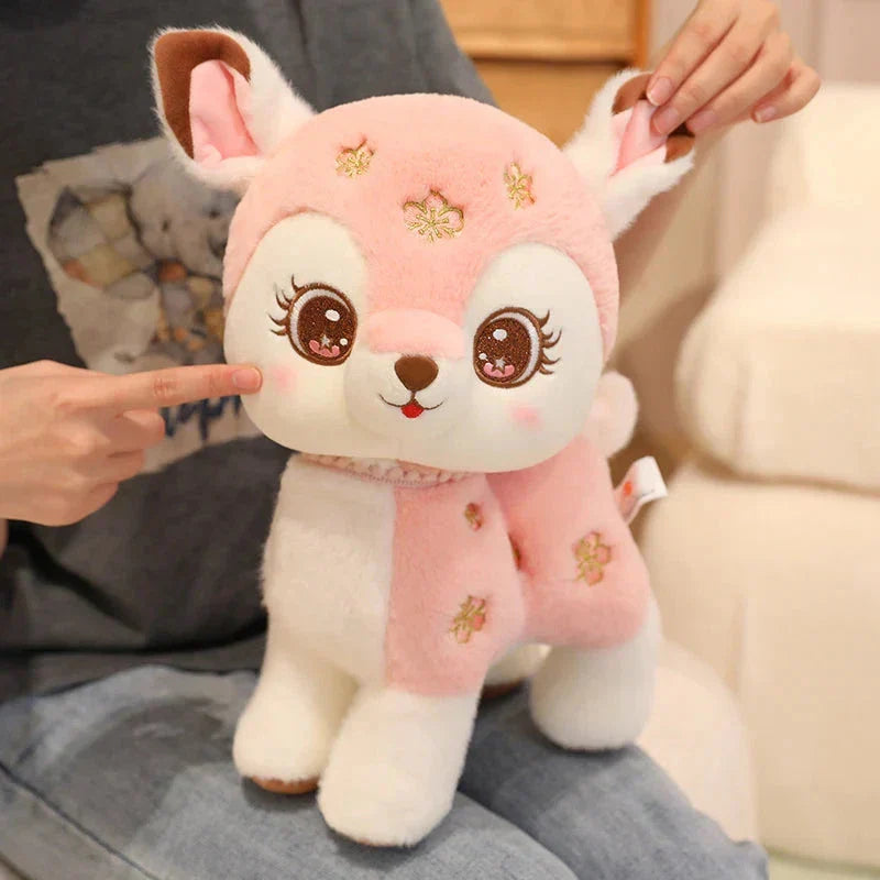 Skanto | Blossom & Maple Kawaii Rosa Brun Hjort Plushies