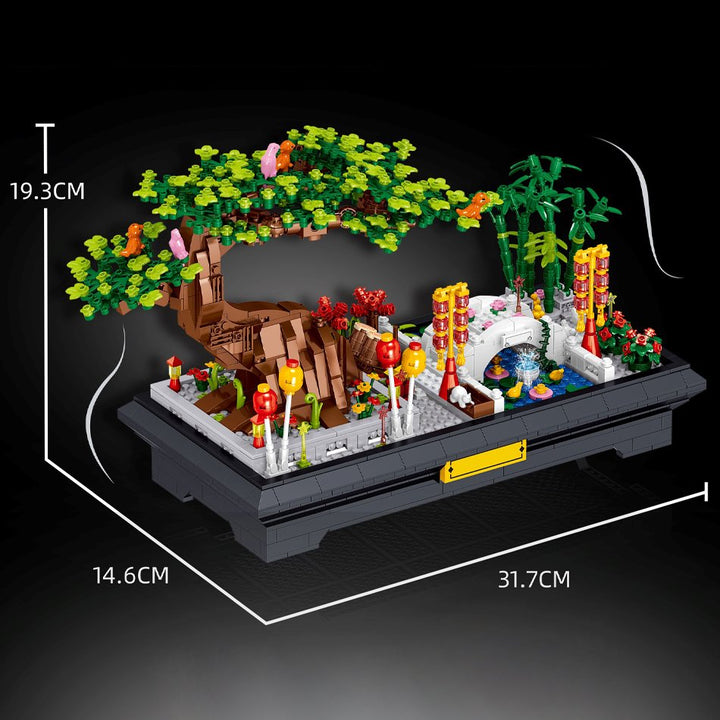 Skanto | Bonsai Bamboo Tree Lake Scene Nano Byggesett