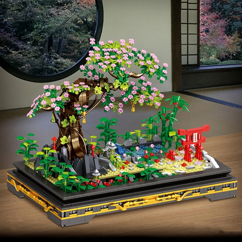 Skanto | Bonsai Sakura Shrine Scenic Building Nano Sets Collection