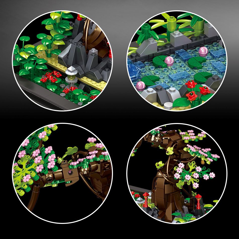 Skanto | Bonsai Sakura Shrine Scenic Building Nano Sets Collection