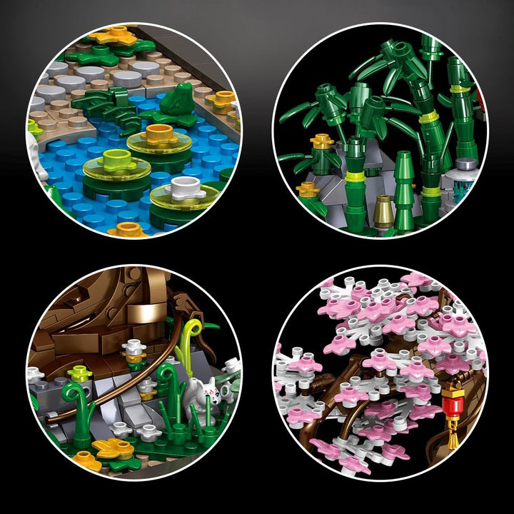 Skanto | Bonsai Sakura Shrine Scenic Building Nano Sets Collection