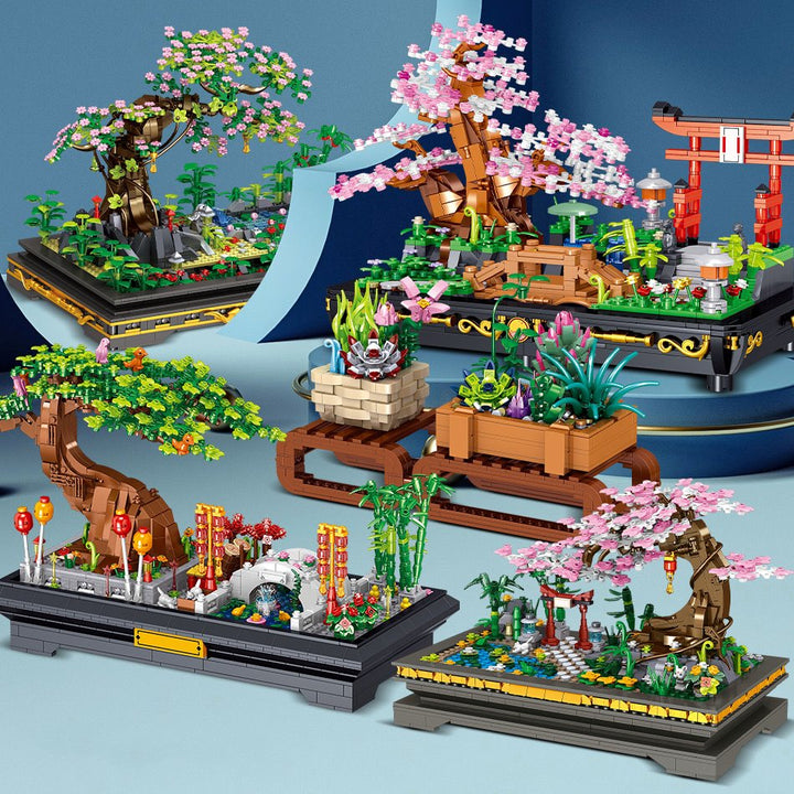 Skanto | Bonsai Sakura Shrine Scenic Building Nano Sets Collection