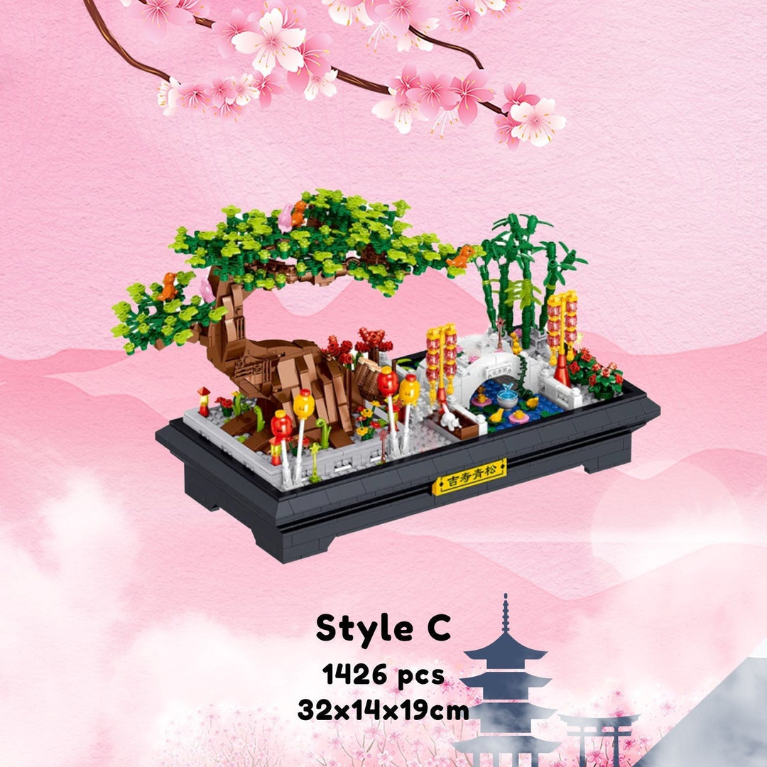 Skanto | Bonsai Sakura Shrine Scenic Building Nano Sets Collection