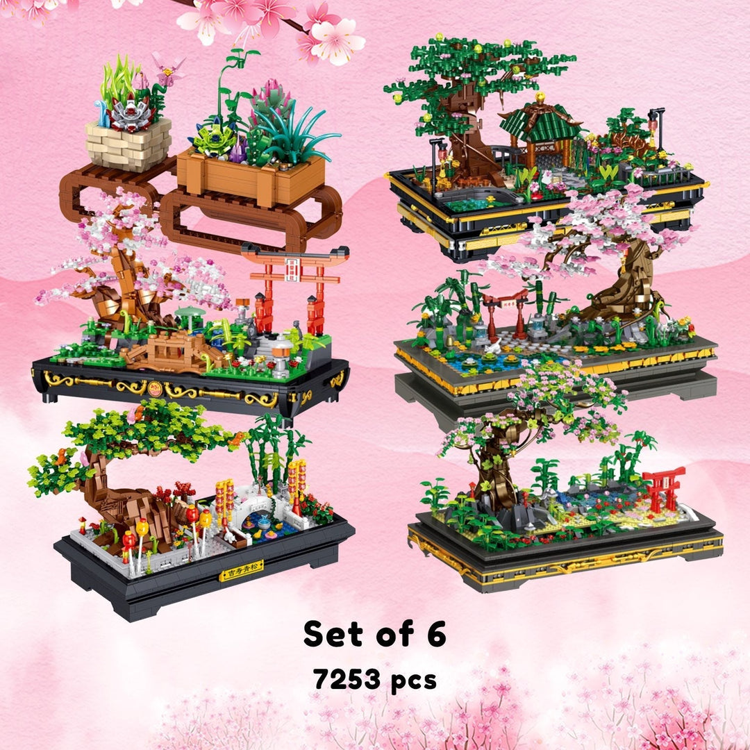 Skanto | Bonsai Sakura Shrine Scenic Building Nano Sets Collection