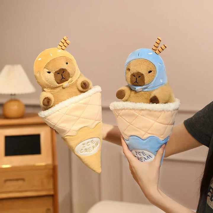 Skanto | Capybara Soft Iskrem Vaffel Plush