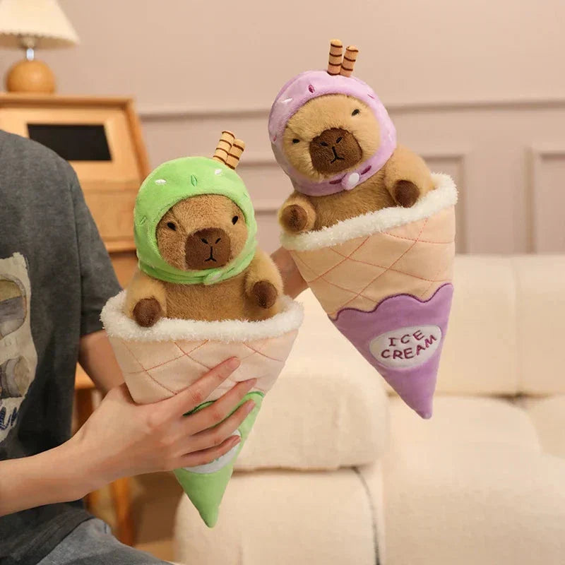 Skanto | Capybara Soft Iskrem Vaffel Plush