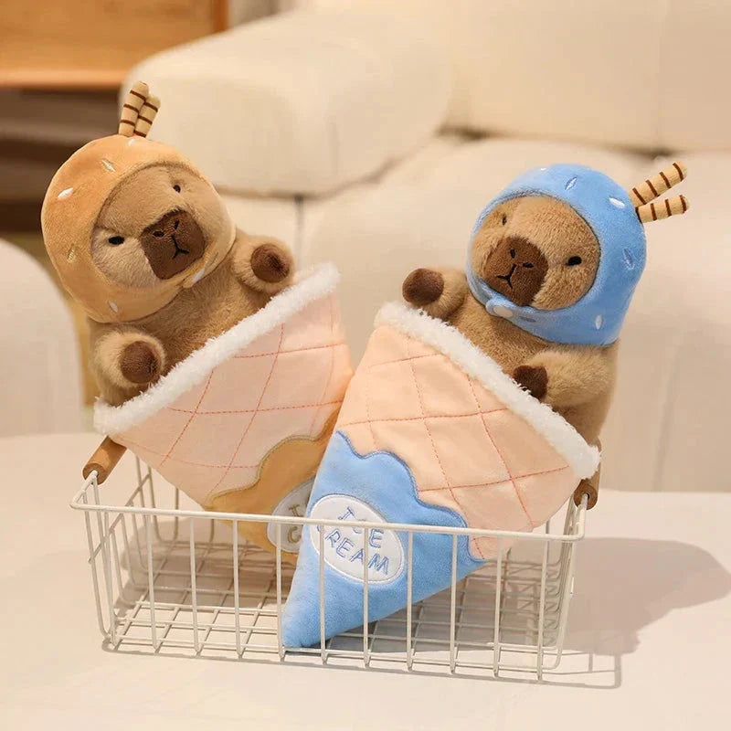 Skanto | Capybara Soft Iskrem Vaffel Plush