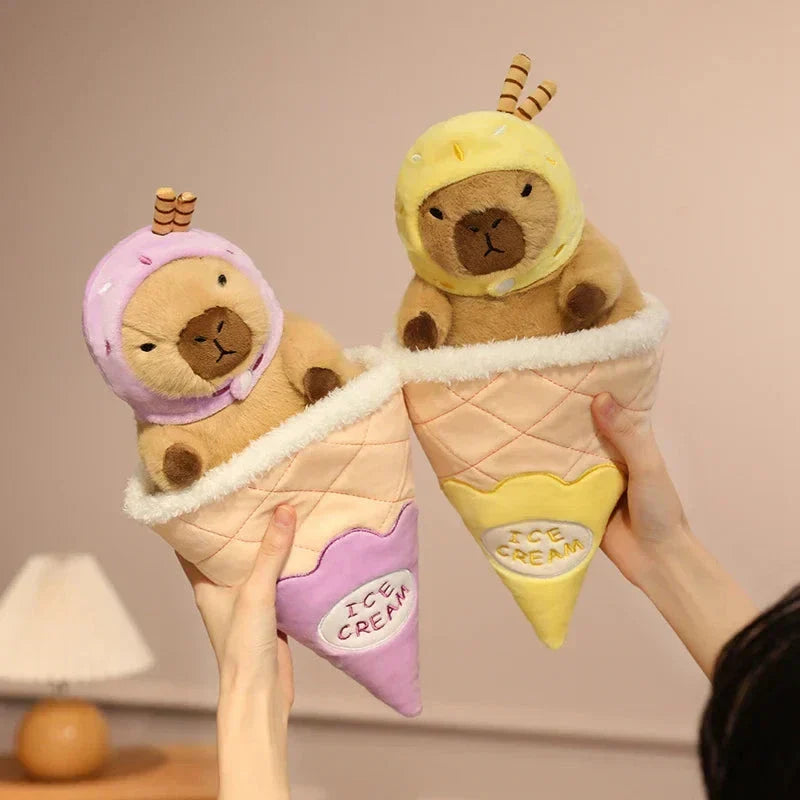 Skanto | Capybara Soft Iskrem Vaffel Plush