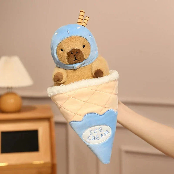 Skanto | Capybara Soft Iskrem Vaffel Plush