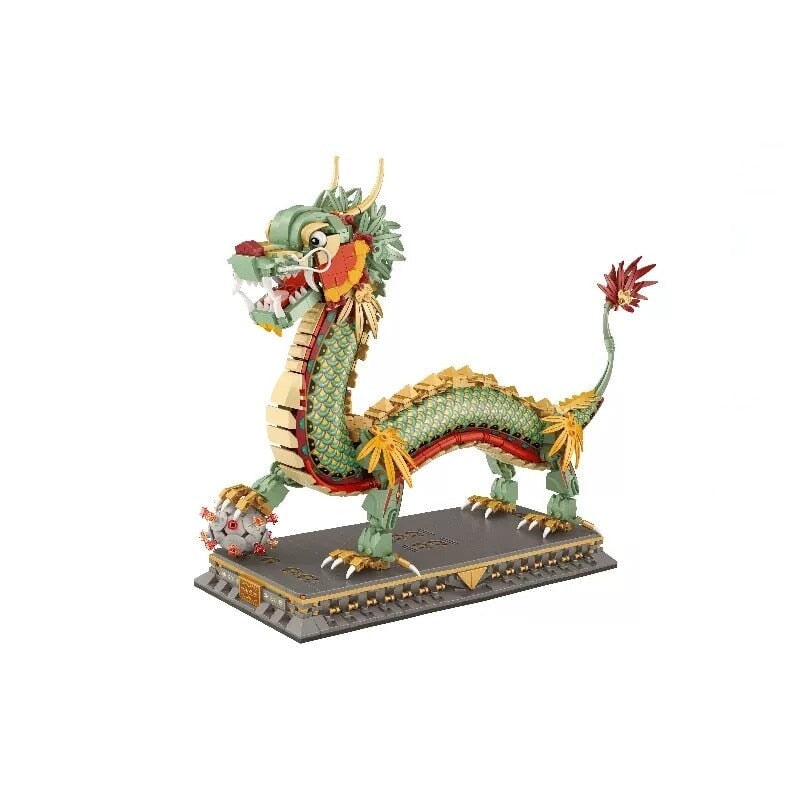 Skanto | Kinesisk Drage Statue Nano Byggebiter
