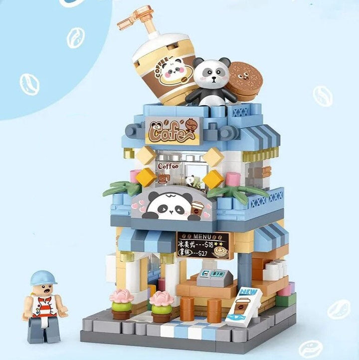 Skanto | City View Iskrem Panda Kafeer Blomster Kamera Butikker Mikro Bygning Sett
