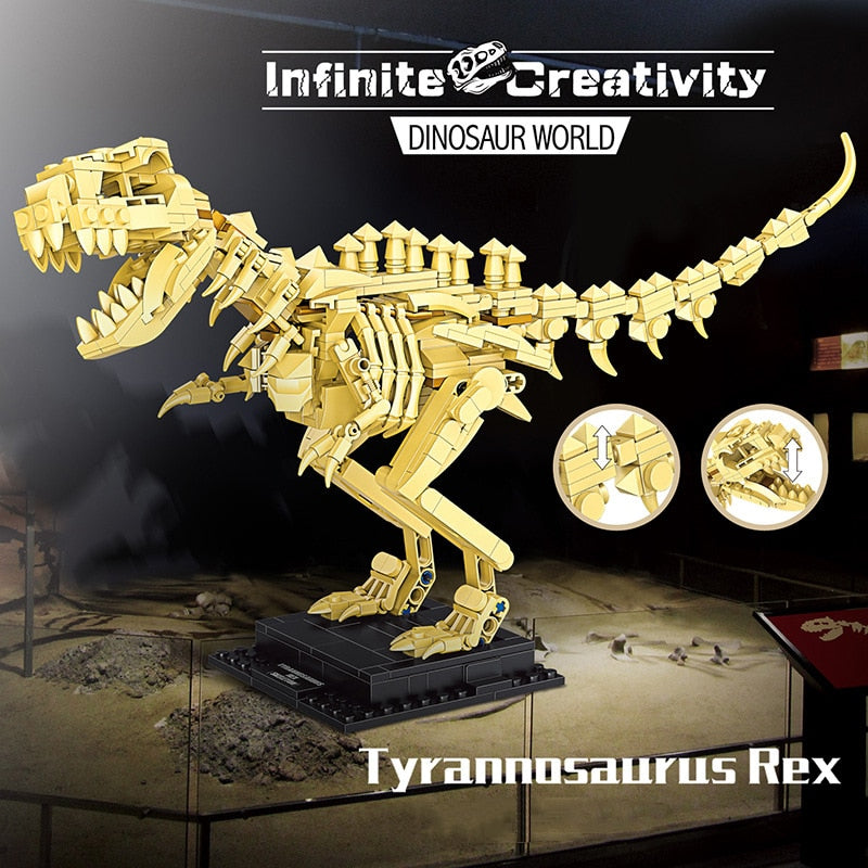 Skanto | Dinosaur Fossil Skeletons Byggeklosser Samling 2 | BEGRENSET LAGER