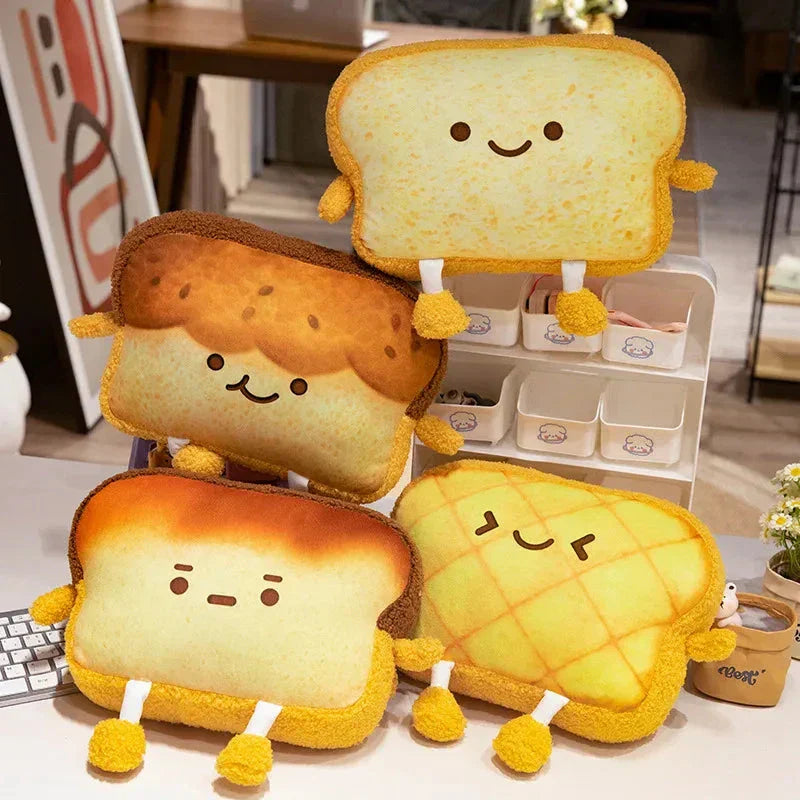 Skanto | Emoji Toast Brød Venner Bil Hodepute Plush