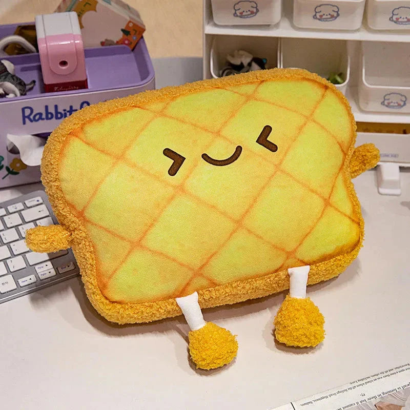 Skanto | Emoji Toast Brød Venner Bil Hodepute Plush