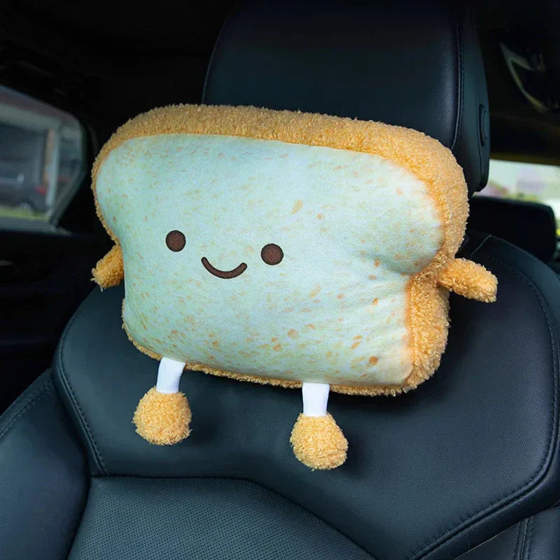 Skanto | Emoji Toast Brød Venner Bil Hodepute Plush