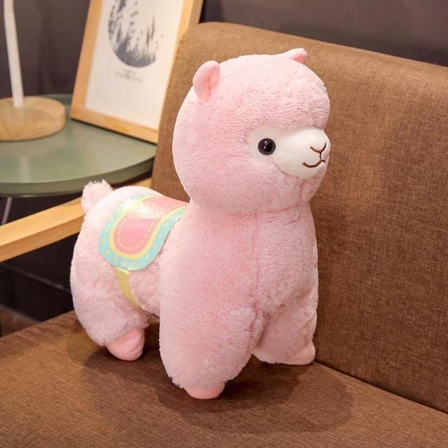 Skanto | Kawaii Rosa Lilla Hvit Fluffy Alpaca Plushie Samling