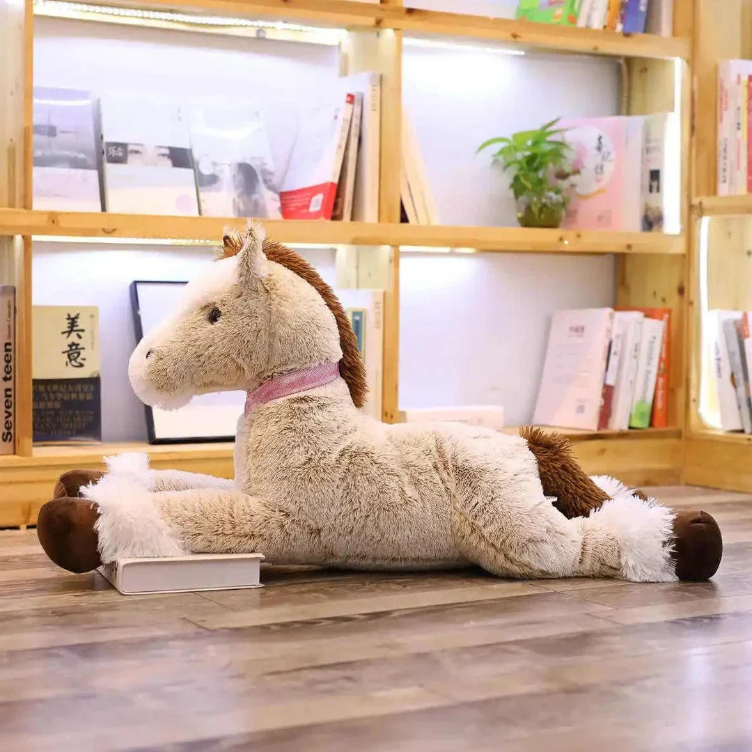 Skanto | Gigantisk Fluffy Brun Grå Hest Kosedyr