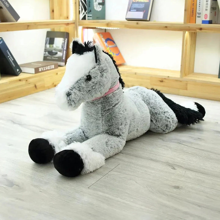 Skanto | Gigantisk Fluffy Brun Grå Hest Kosedyr