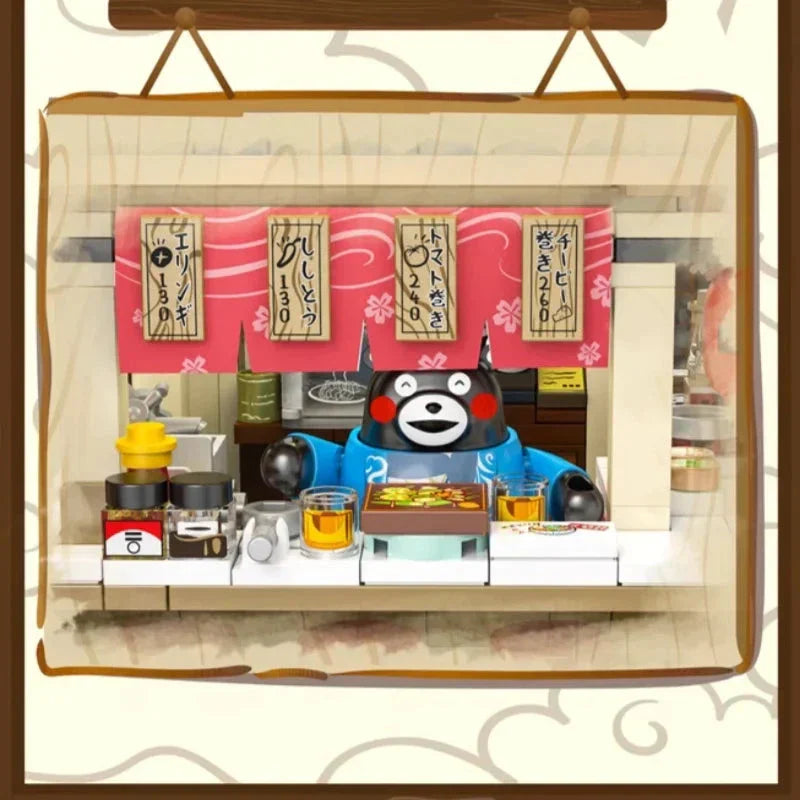 Skanto | Japansk Kumamoto Bear Restaurant Mikro Byggesett