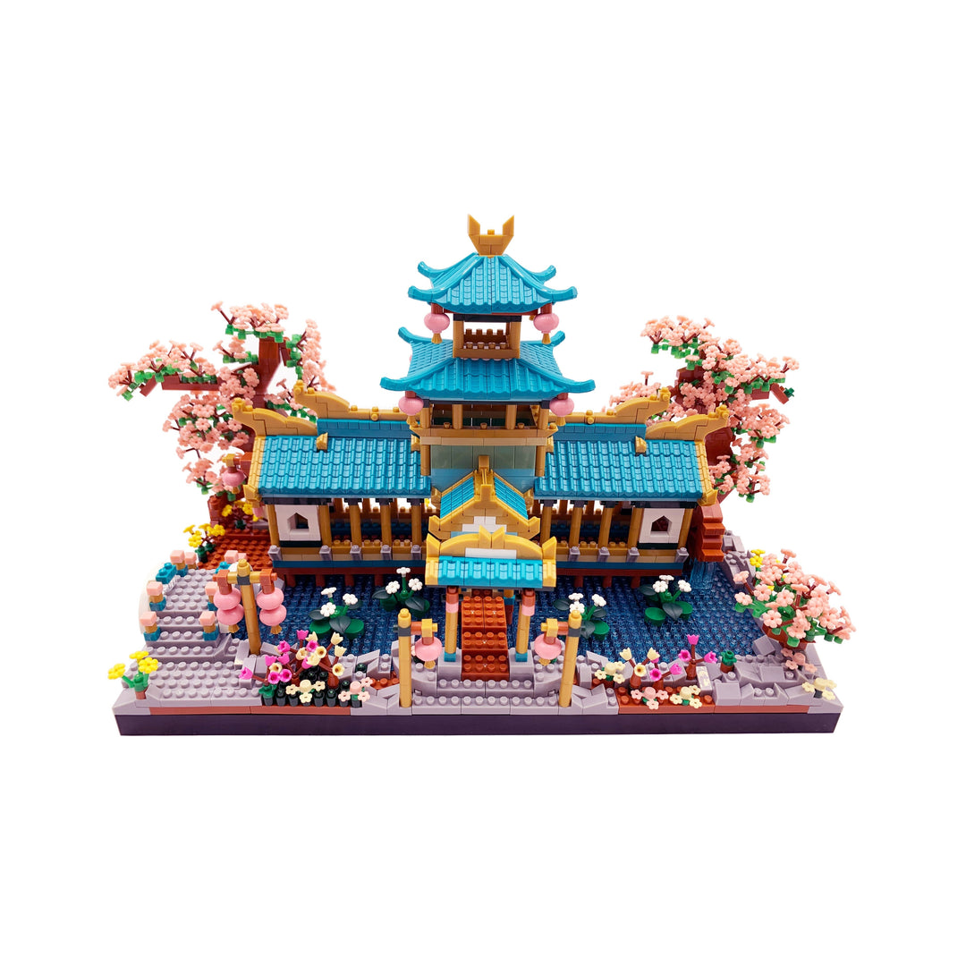 Skanto | Japansk Sakura Palace Shrine Nano Byggeklosser