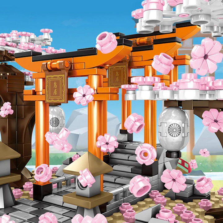 Skanto | Romantiske japanske Torii porter Kirsebærblomsttrær Byggesett | Spesialutgave