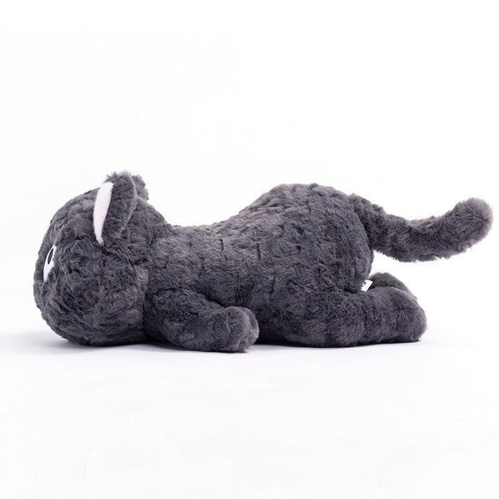 Skanto | Jiji den fluffy svarte katten kosedyr som ligger ned