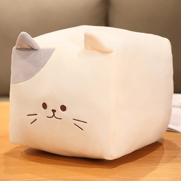 Skanto | Kawaii Svart Hvit Kube Katt Plysjdyrene