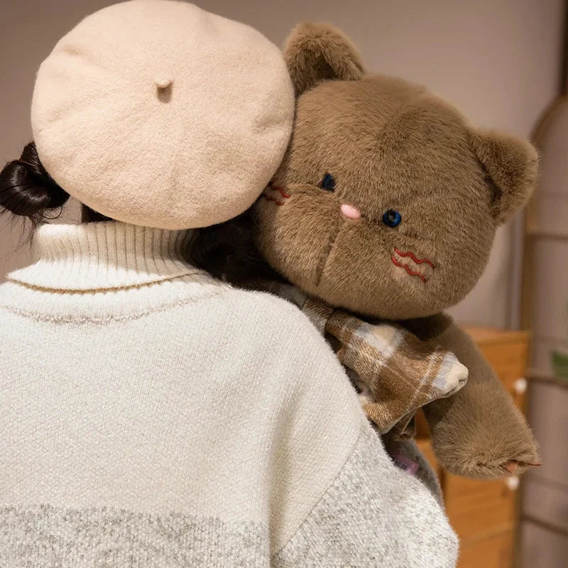 Skanto | Kawaii Katt Teddybjørn Slips Plysjdyr