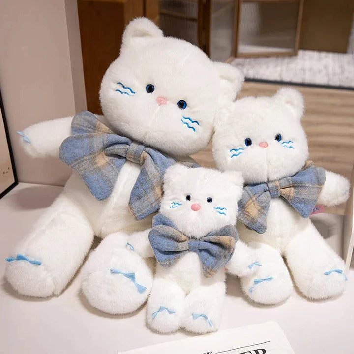 Skanto | Kawaii Katt Teddybjørn Slips Plysjdyr