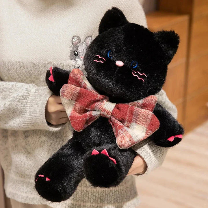 Skanto | Kawaii Katt Teddybjørn Slips Plysjdyr