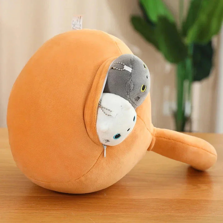 Skanto | Kawaii Chunky Katt Plushies med Kattunger