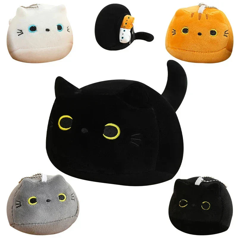 Skanto | Kawaii Chunky Katt Plushies med Kattunger