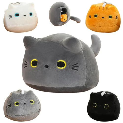 Skanto | Kawaii Chunky Katt Plushies med Kattunger