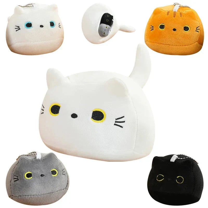 Skanto | Kawaii Chunky Katt Plushies med Kattunger
