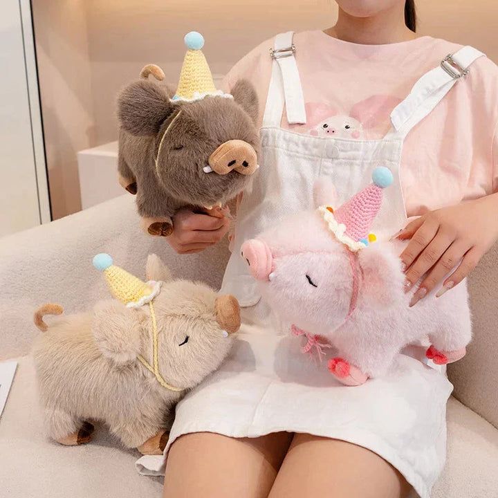 Skanto | Kawaii Fluffy Villsvin Plüsj leketøy