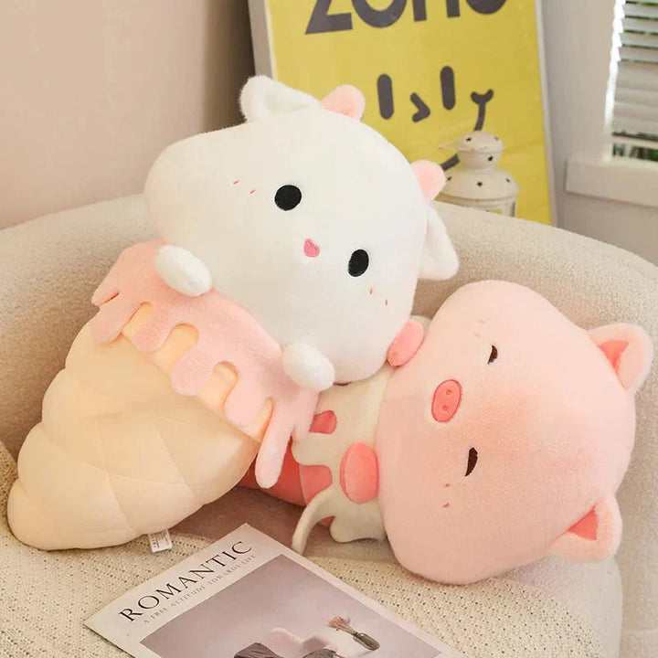 Skanto | Kawaii Iskrem Pig Capybara Kylling Sau Plysj