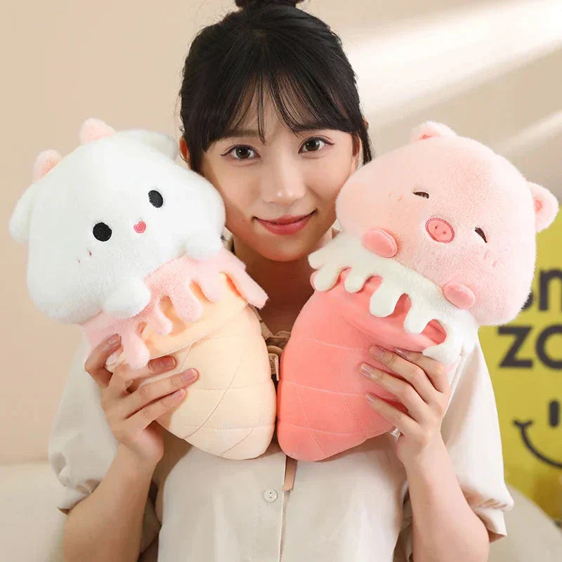 Skanto | Kawaii Iskrem Pig Capybara Kylling Sau Plysj
