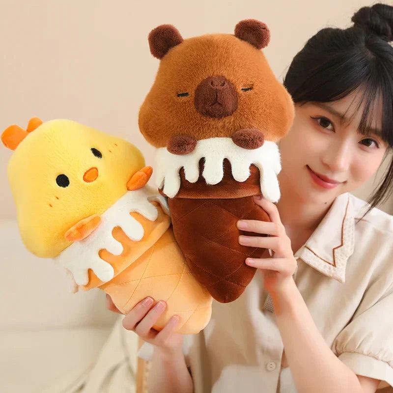 Skanto | Kawaii Iskrem Pig Capybara Kylling Sau Plysj