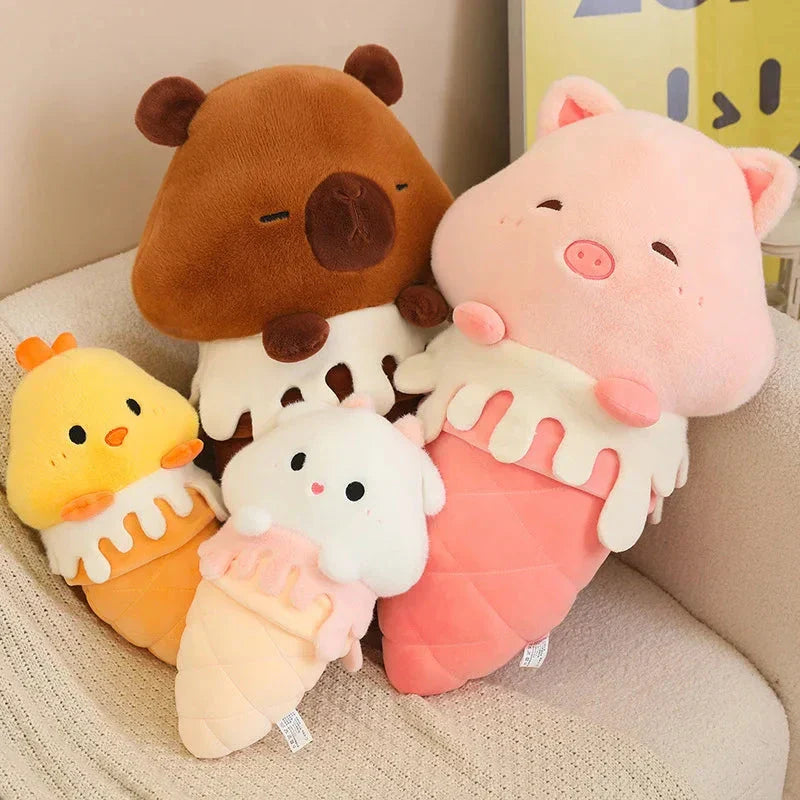 Skanto | Kawaii Iskrem Pig Capybara Kylling Sau Plysj