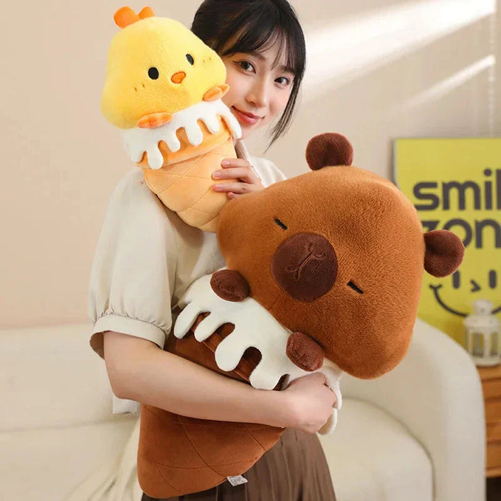 Skanto | Kawaii Iskrem Pig Capybara Kylling Sau Plysj