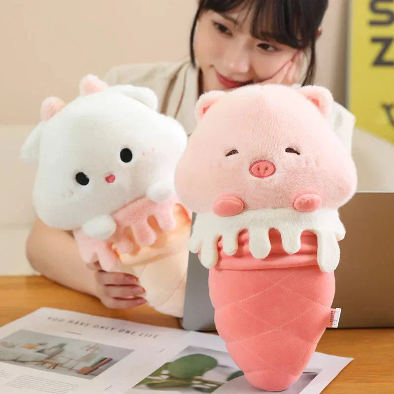 Skanto | Kawaii Iskrem Pig Capybara Kylling Sau Plysj