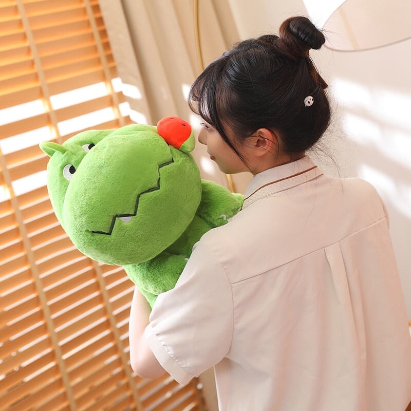Skanto | Kawaii Rosa Grønn Fluffy Dinosaur Plushies
