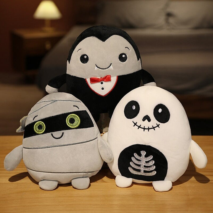 Skanto | Kawaii Skjelett Gresskar Zombie Frankenstein Vampyr Halloween Plysjdyr