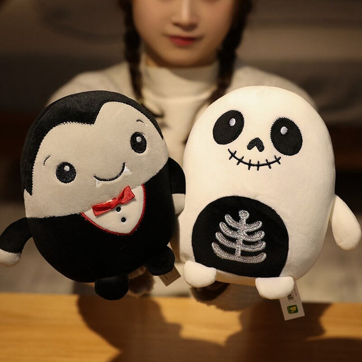 Skanto | Kawaii Skjelett Gresskar Zombie Frankenstein Vampyr Halloween Plysjdyr
