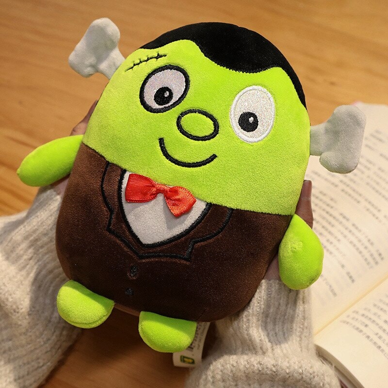 Skanto | Kawaii Skjelett Gresskar Zombie Frankenstein Vampyr Halloween Plysjdyr