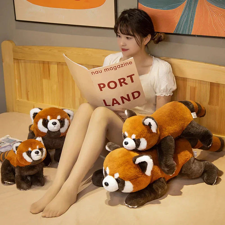 Skanto | Løgnhals Fluffy Rød Panda Livaktig Kosedyr