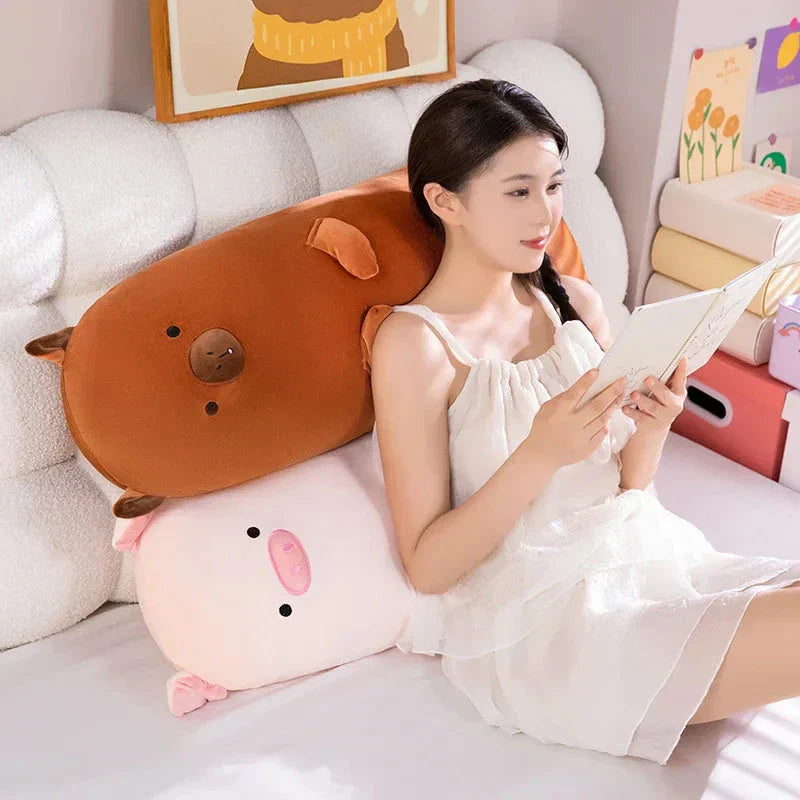 Skanto | Lang Snuggle Buddies Capybara Alpaca Gris Plushie