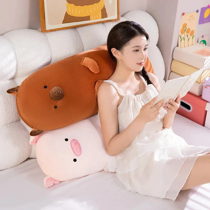 Skanto | Lang Snuggle Buddies Capybara Alpaca Gris Plushie