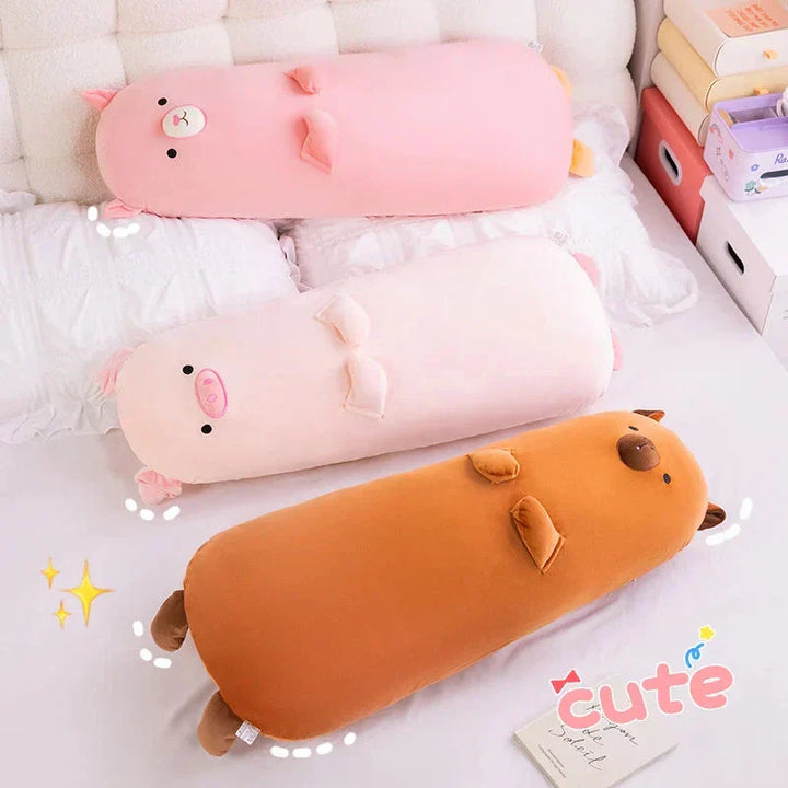 Skanto | Lang Snuggle Buddies Capybara Alpaca Gris Plushie