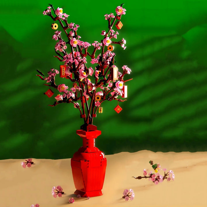 Skanto | Lucky Peach Blossom Vase Mikro Byggesteiner